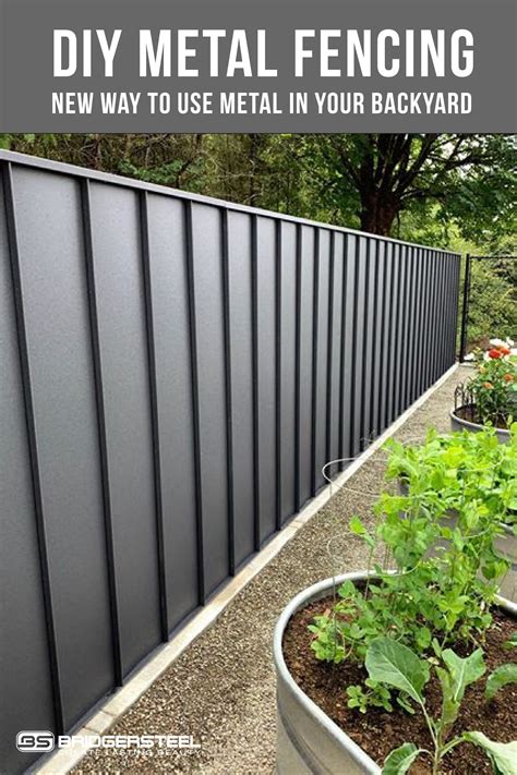 sheet metal privacy fence|metal privacy fences for backyards.